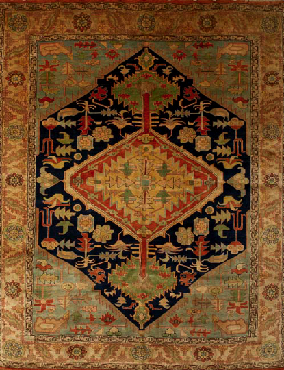 Persian Serapi Carpet,  9' 9" x
