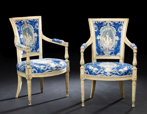 Pair of Directoire Style Polychromed 29ff2