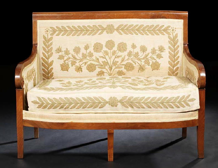 Restauration Walnut Settee early 2a003