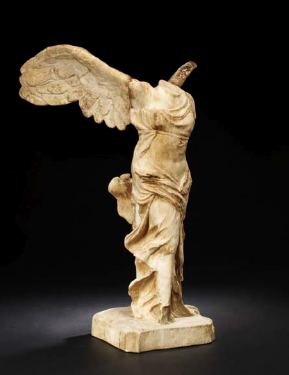 Large Antiqued Plaster Figure of 2a010