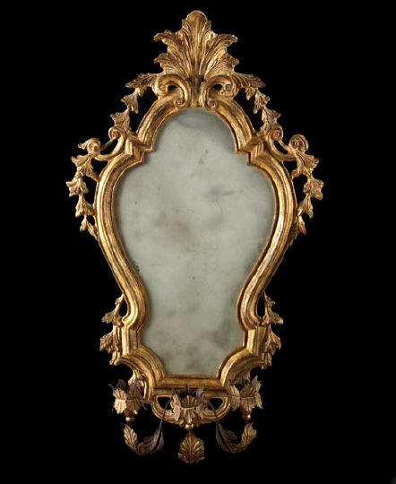 North Italian Carved Giltwood Looking 2a01e