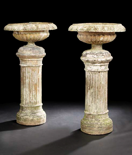 Tall Pair of French Cast Stone 2a052
