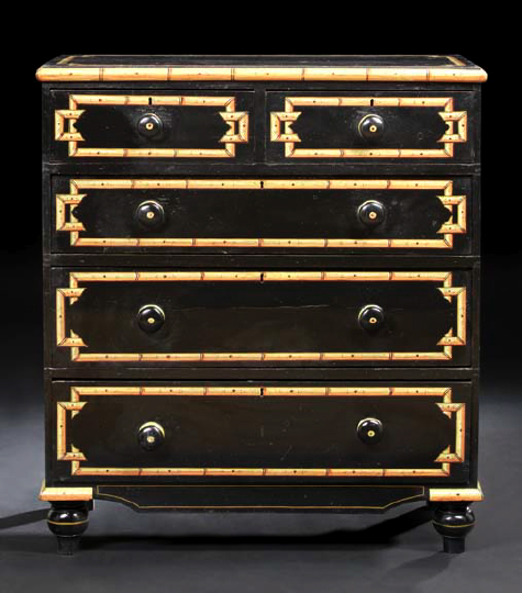 Victorian Polychromed Chest 19th 2a0f3