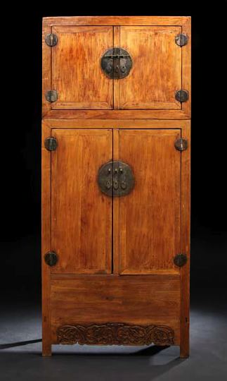 Large Chinese Two-Part Wardrobe,