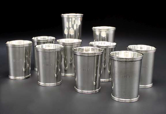 Set of Ten Cartier Sterling Silver Julep