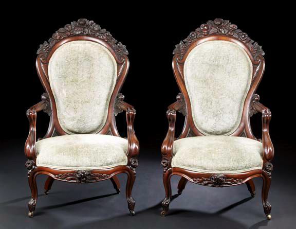 Rare Pair of American Rococo Revival 2a558