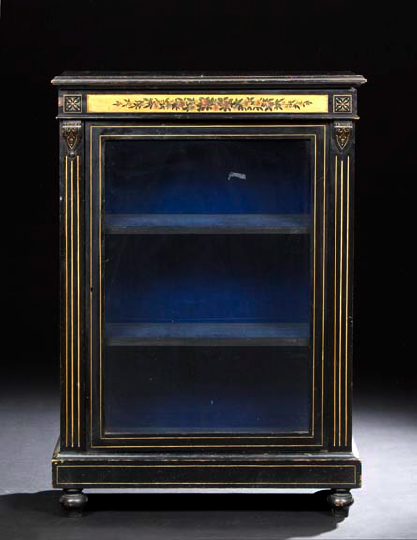 Napoleon III Ebonized Parlor Cabinet  2a5b2