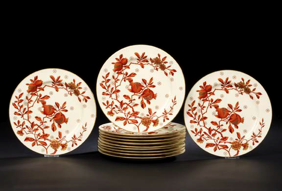 Fine Set of Twelve Minton Porcelain 2a5f6