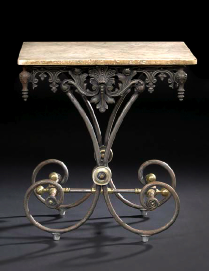 Victorian Style Cast Iron and Marble Top 2a608
