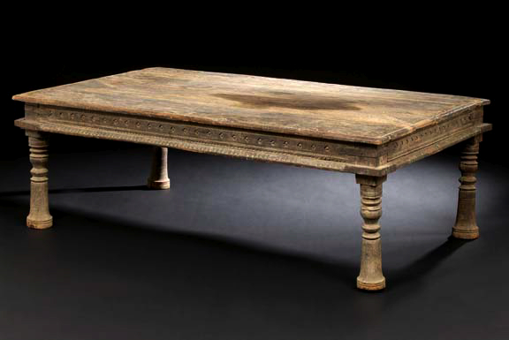 Indian Teak Low Table 19th century  2a631