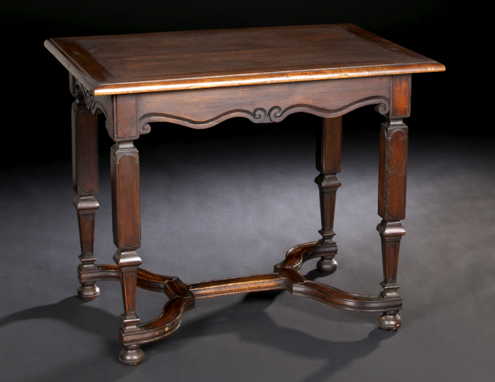 Provincial Oak and Occasional Table,