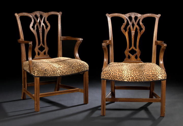 Pair of George III-Style Faux-Bois