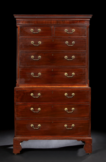 George III Mahogany Chest on Chest  2a6cf