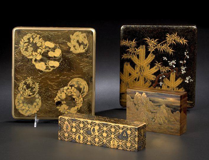 Japanese Lacquer Calligraphy Set,  early