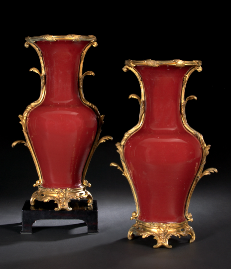 Good Pair of Chinese Oxblood Porcelain