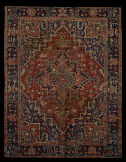 Antique Heriz Carpet,  8' x 11'.