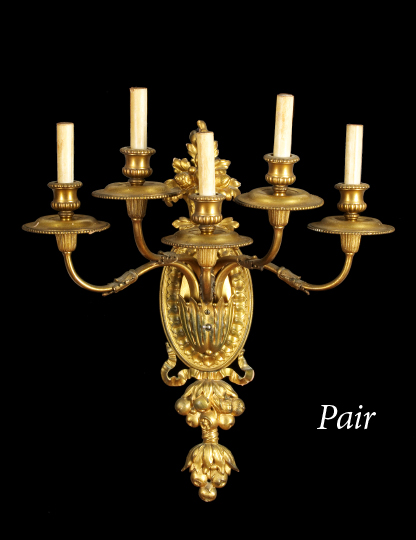 Large and Weighty Pair of Gilt-Brass