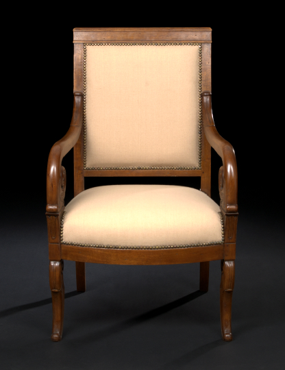 Restauration-Style Fruitwood Fauteuil,