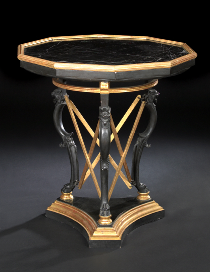 Empire Style Ebonized and Marble Top 2a736