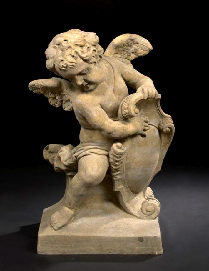 Continental Cast-Stone Garden Figure,