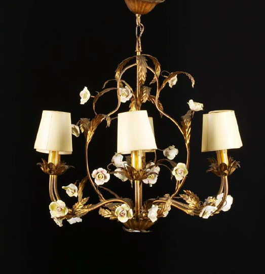 French Gilded Wrought and Cut Iron 2a450