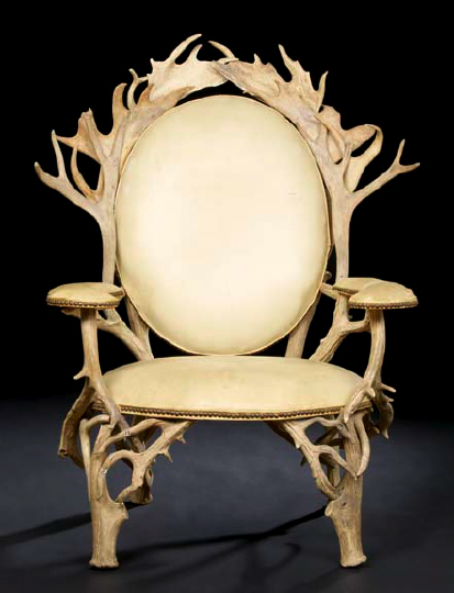 Elaborate Continental Antler Armchair  2a45d