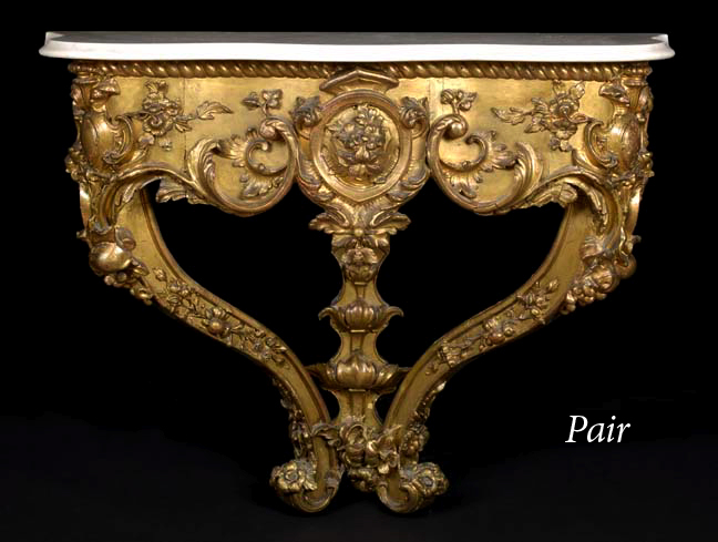 Pair of Regence Style Carved Giltwood 2a490