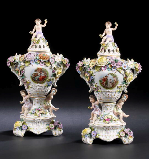 Pair of Scheibe-Alsbach Two-Handled,