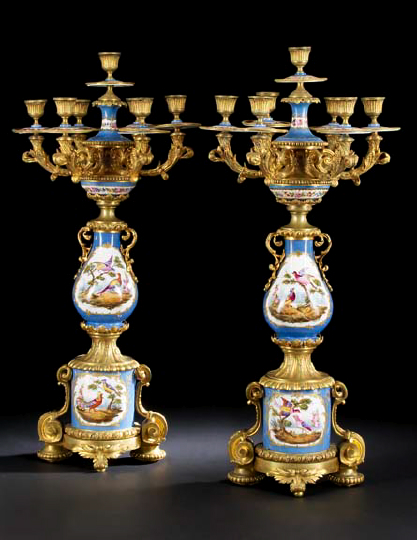 Handsome, Large Pair of French Ormolu-Mounted