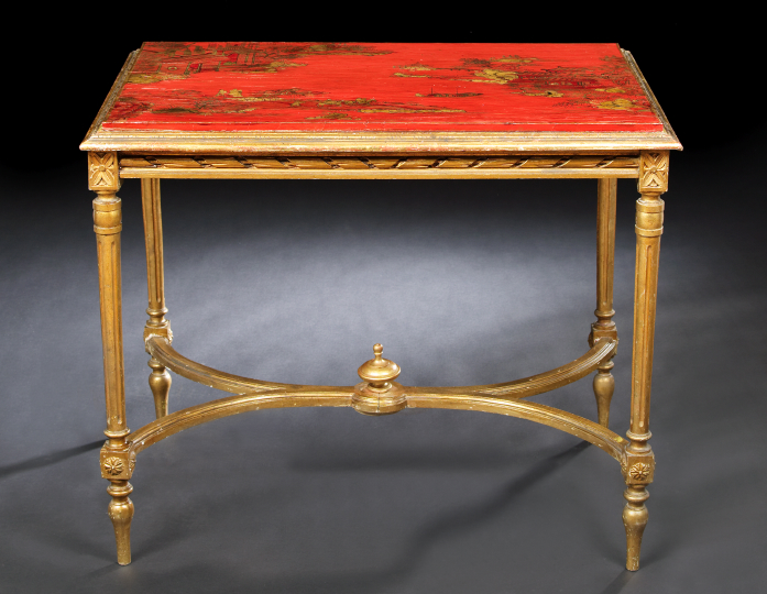 Louis XVI Style Giltwood and Lacquered 2a950