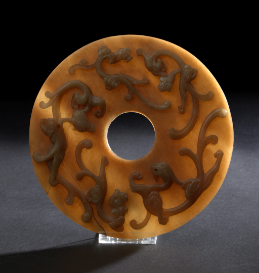 Fine Chinese Carved Jade Pi Disk  2a97f