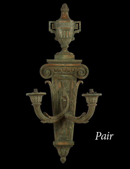 Monumental Pair of French Carved