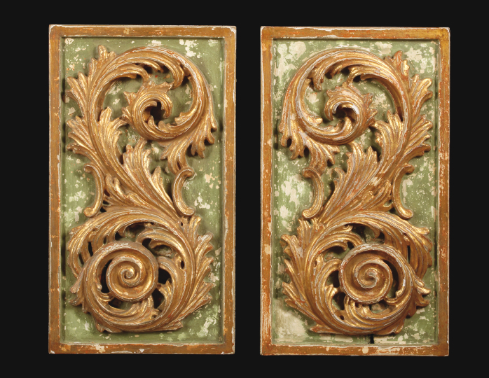 Pair of French Carved Polychromed 2a9f1