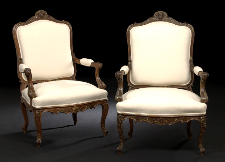 Pair of Louis XIV-Style Mahogany