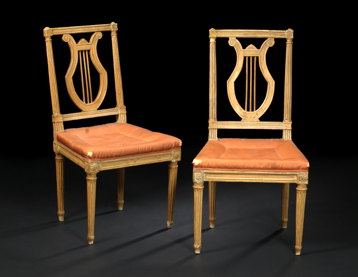 Pair of Italian Ivory-Painted Neoclassical