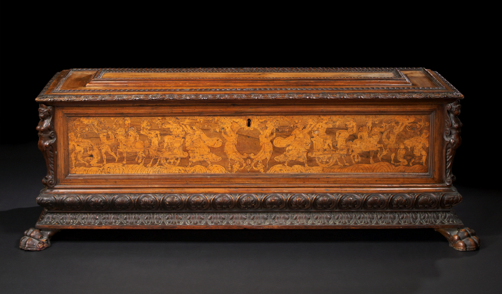 Italian Walnut and Marquetry Inlaid 2aa4c