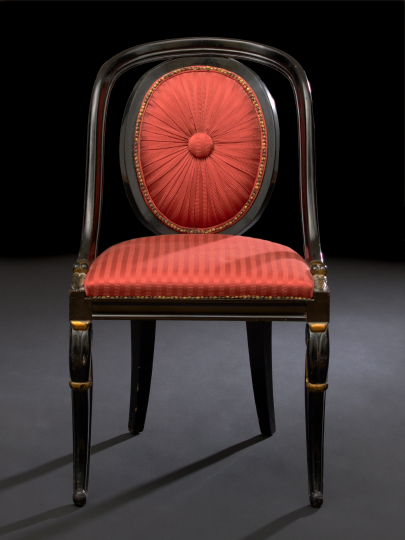 Napoleon III Ebonized Gondola Chair  2aa69