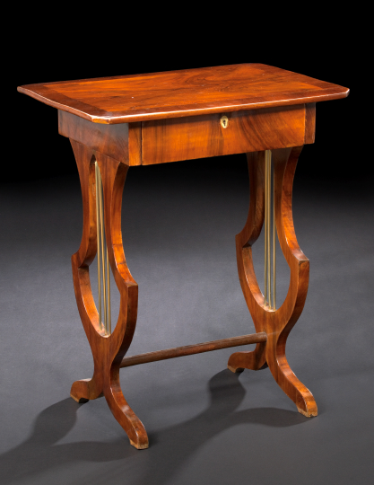 Biedermeier Mahogany Work Table,