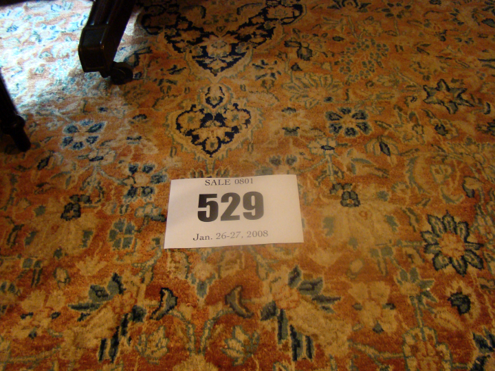 Semi-Antique Persian Kashan Carpet,
