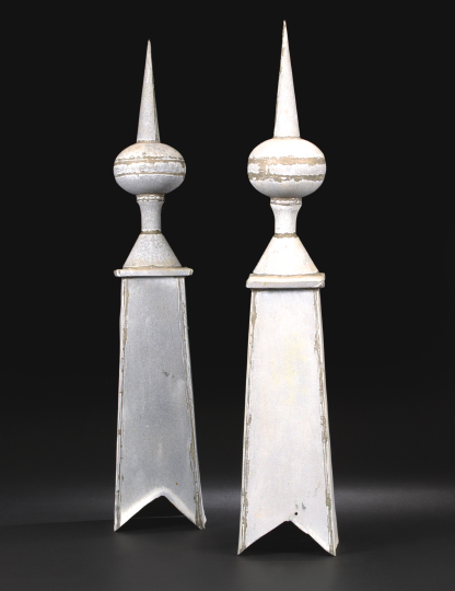 Pair of French Galvanized Metal