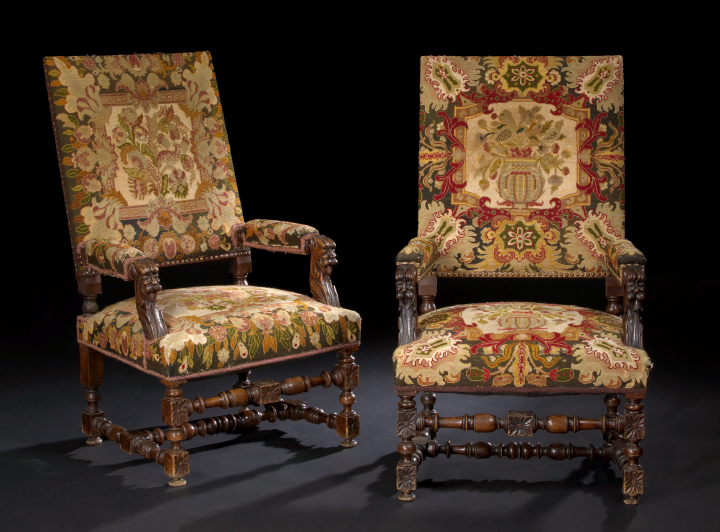 Pair of Louis XIII-Style Fruitwood