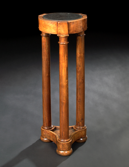 Provincial Empire-Style Elm and Marble-Top