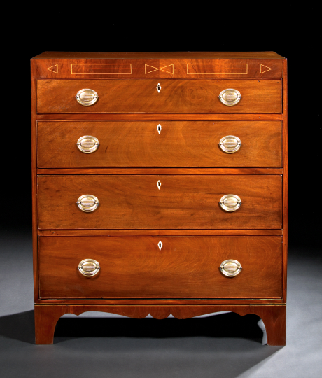 George III Style Line Inlaid Mahogany 2ab30