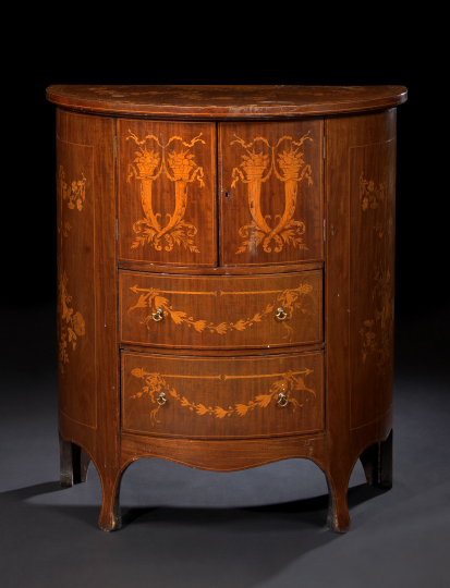 George III Style Mahogany and Marquetry 2ab3c