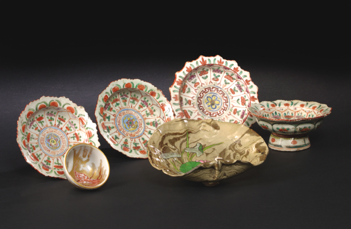 Six-Piece Group of Oriental Pottery