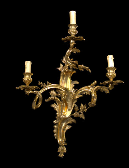 Pair of Louis XV Style Gilt Lacquered 2ab75