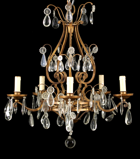 French Gilded Wrought Iron and 2ab7c