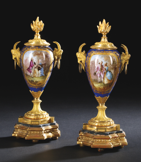 Diminutive Pair of French Ormolu-Mounted