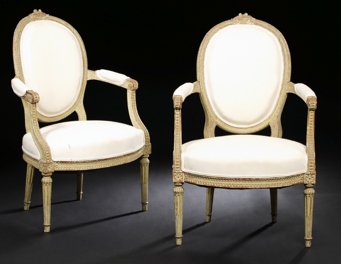 Pair of Louis XVI Style Polychromed 2a7d8