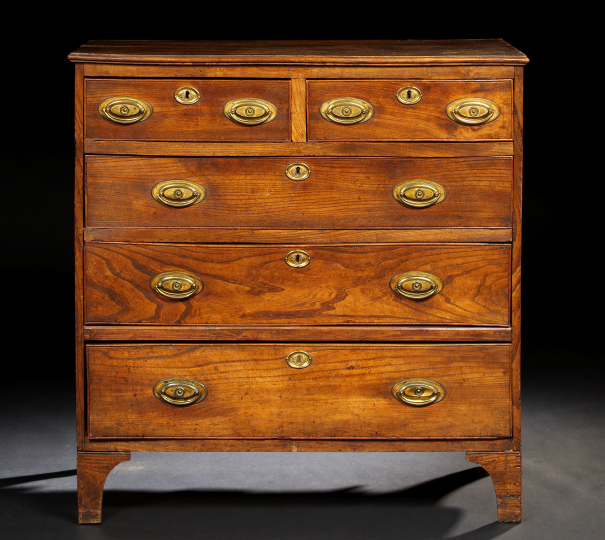 George III-Style Elm Chest,  mid-19th